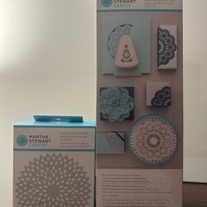 Martha Stewart Doily Punch Starter Set & Diamond Lace Punch Cartridge Rare New